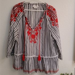 Kate Spade Broome street striped blouse